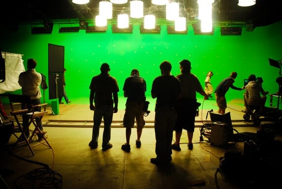 Commercial video production in green screen studio in Israel